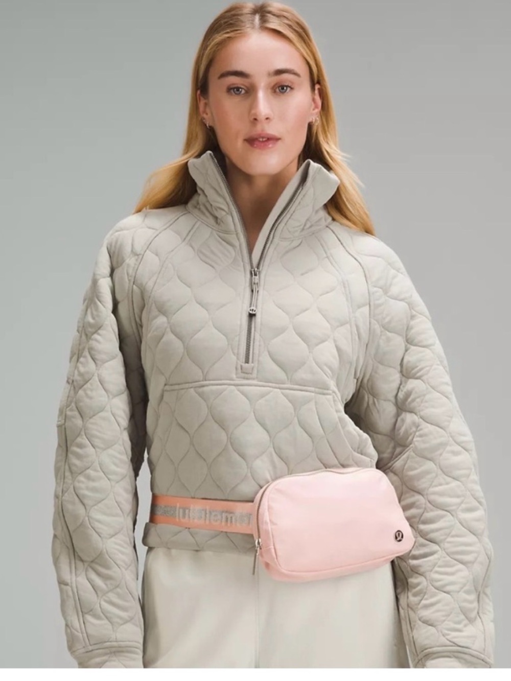 LULULEMON PINK MIST/SILVER/WHITE OPAL *WORDMARK* 1L BELT/CROSSBODY BAG